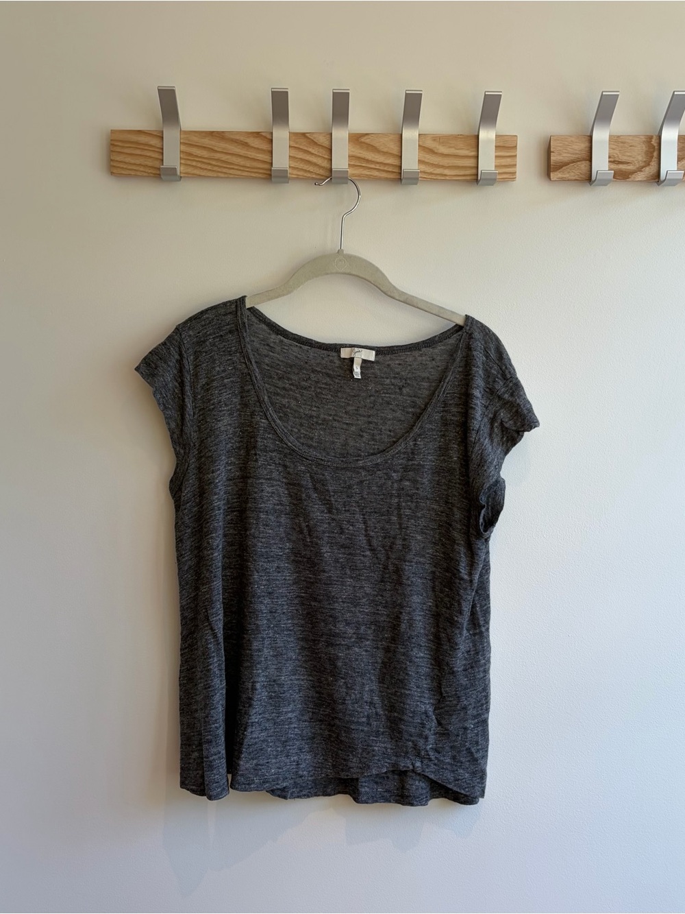 Joie Women's Scoop Neck Short Sleeve Top - Charcoal